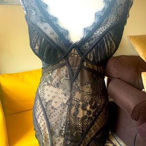 Bebe Black Lace midi dress